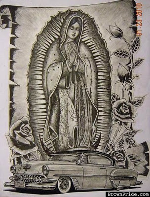 304x400 Tropicalizer Virgen De Guadalupe Cholo Art - Virgen De Guadalupe Sketch