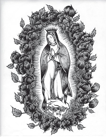 Virgen De Guadalupe Sketch At Explore