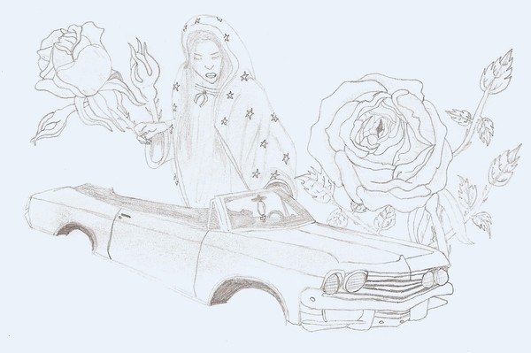 600x399 La Virgen De Guadalupe By Abel Ponce - Virgen De Guadalupe Sketch