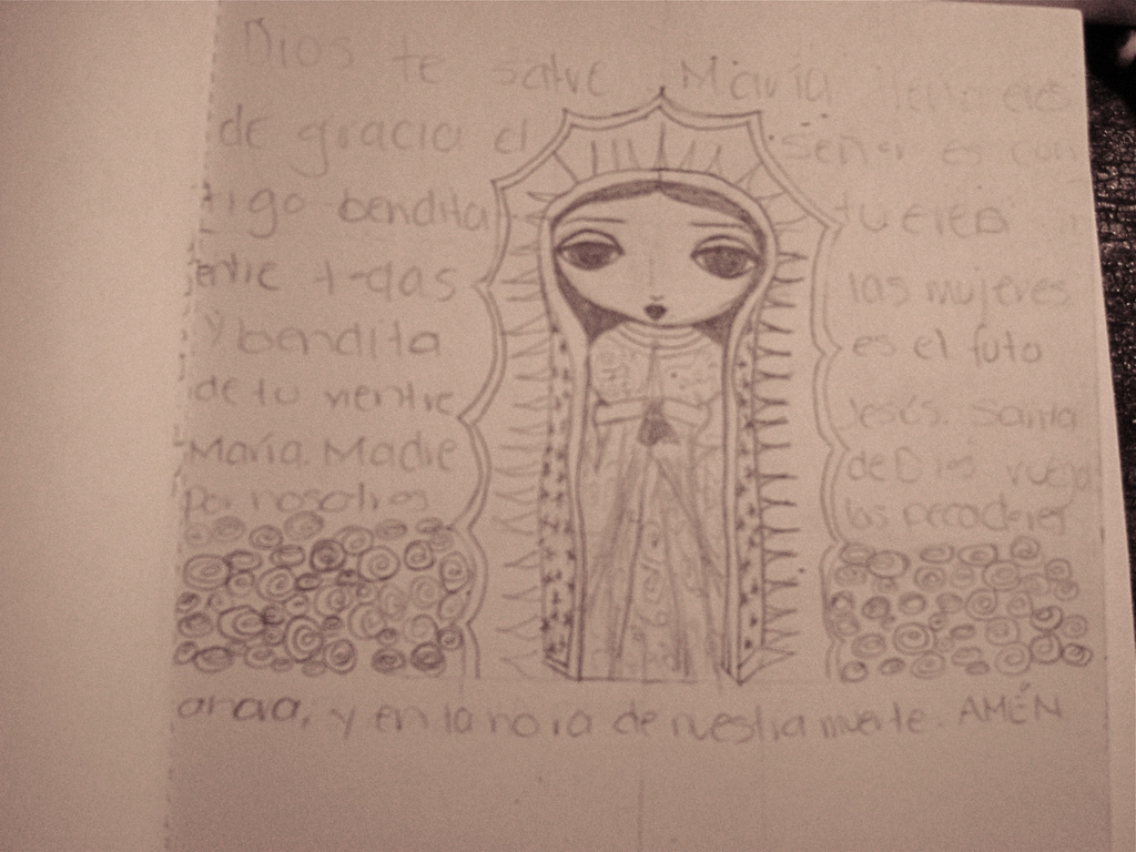 1024x768 Virgen De Guadalupe (Sketch) Practice @ Suziblue Workshop - Virgen De Guadalupe Sketch