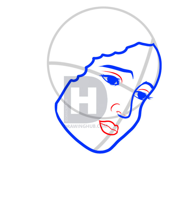 595x720 How To Draw Mary, Virgin Mary, Step By Step, Drawing Guide, By - Virgin Mary Sketch