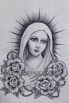 236x348 Pencil Drawing Virgin Mary Mother Of God Holy Mary Mother Of God - Virgin Mary Sketch