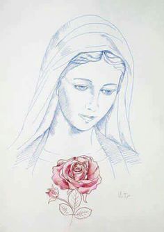 236x334 3033 Best Virgin Mary Images In 2018 Virgin Mary - Virgin Mary Sketch