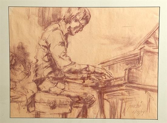 550x406 Piano Man Sketch By Virginia Fouche Bolton On Artnet - Virginia Sketch