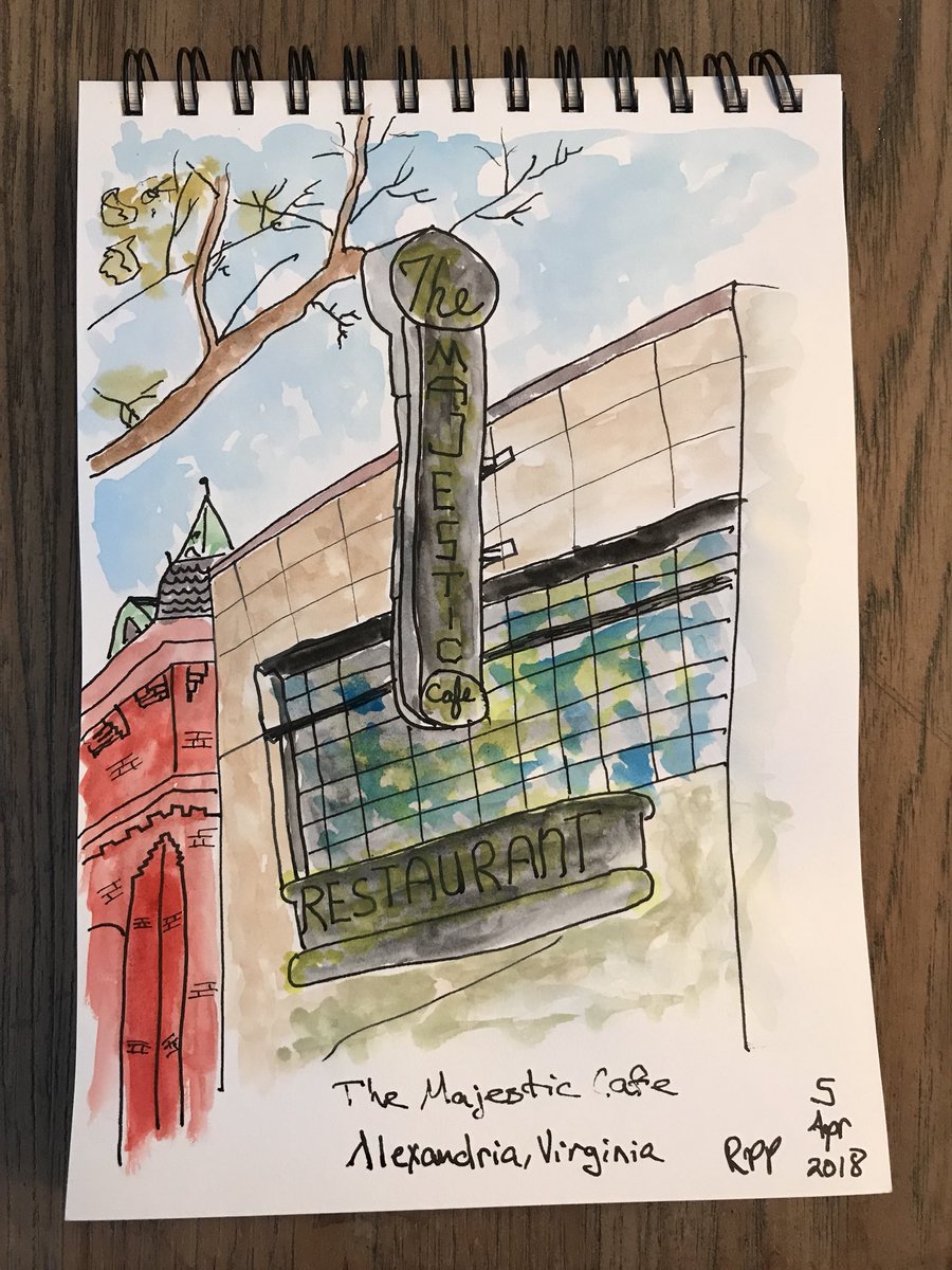 900x1200 Russell P. Petcoff On Twitter The Majestic Cafe In Old Town - Virginia Sketch