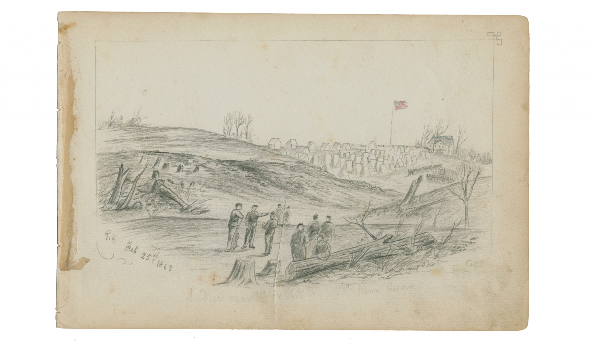 2000x1171 Sketches In Virginia By Richard Holland, 9th Massachusetts Light - Virginia Sketch