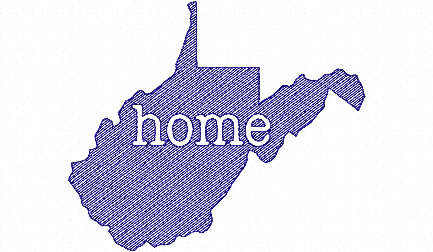 1518x883 Sketch Style West Virginia Home Machine Embroidery Design - Virginia Sketch