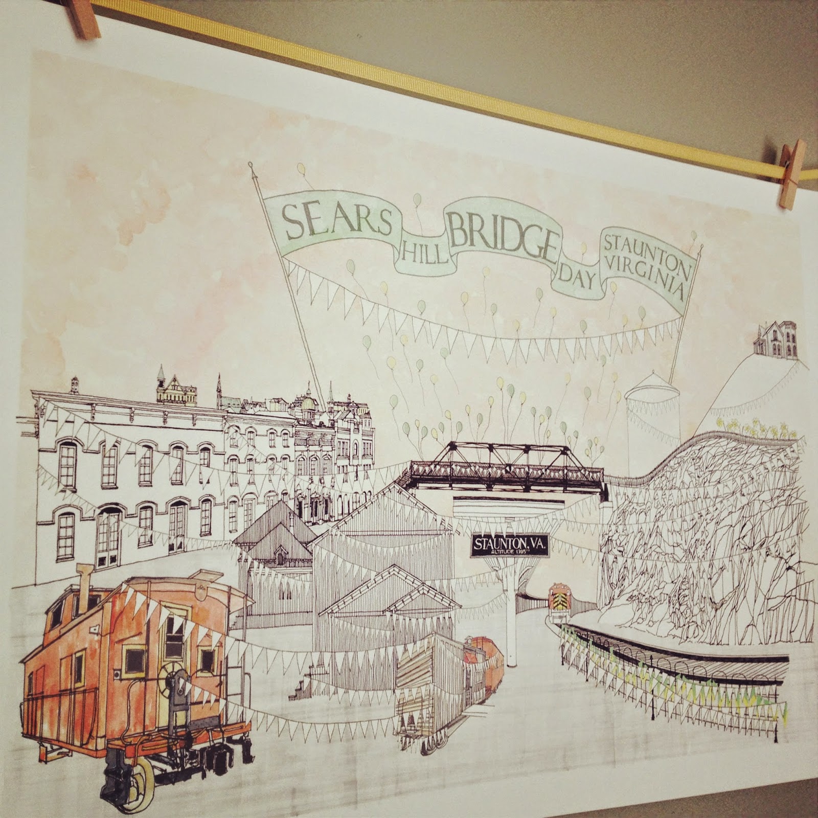 1600x1600 Turn Of The Centuries A New Staunton Virginia Drawing For Bridge - Virginia Sketch