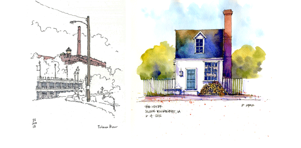 595x292 Urban Sketchers Sketch Virginia - Virginia Sketch