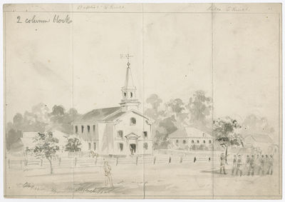 400x283 Vialibri ~ [Pencil Sketch Of The Baptist Church At Falls Church - Virginia Sketch