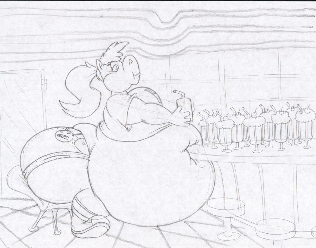 1082x850 Tina Horse Filling Up In Mlk Shakes Sketch By Virus 20 - Virus Sketch