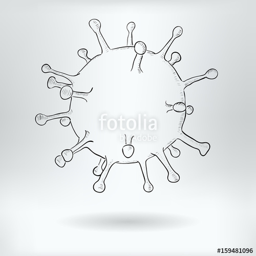 500x500 Cartoon Symbol Of Virus - Virus Sketch