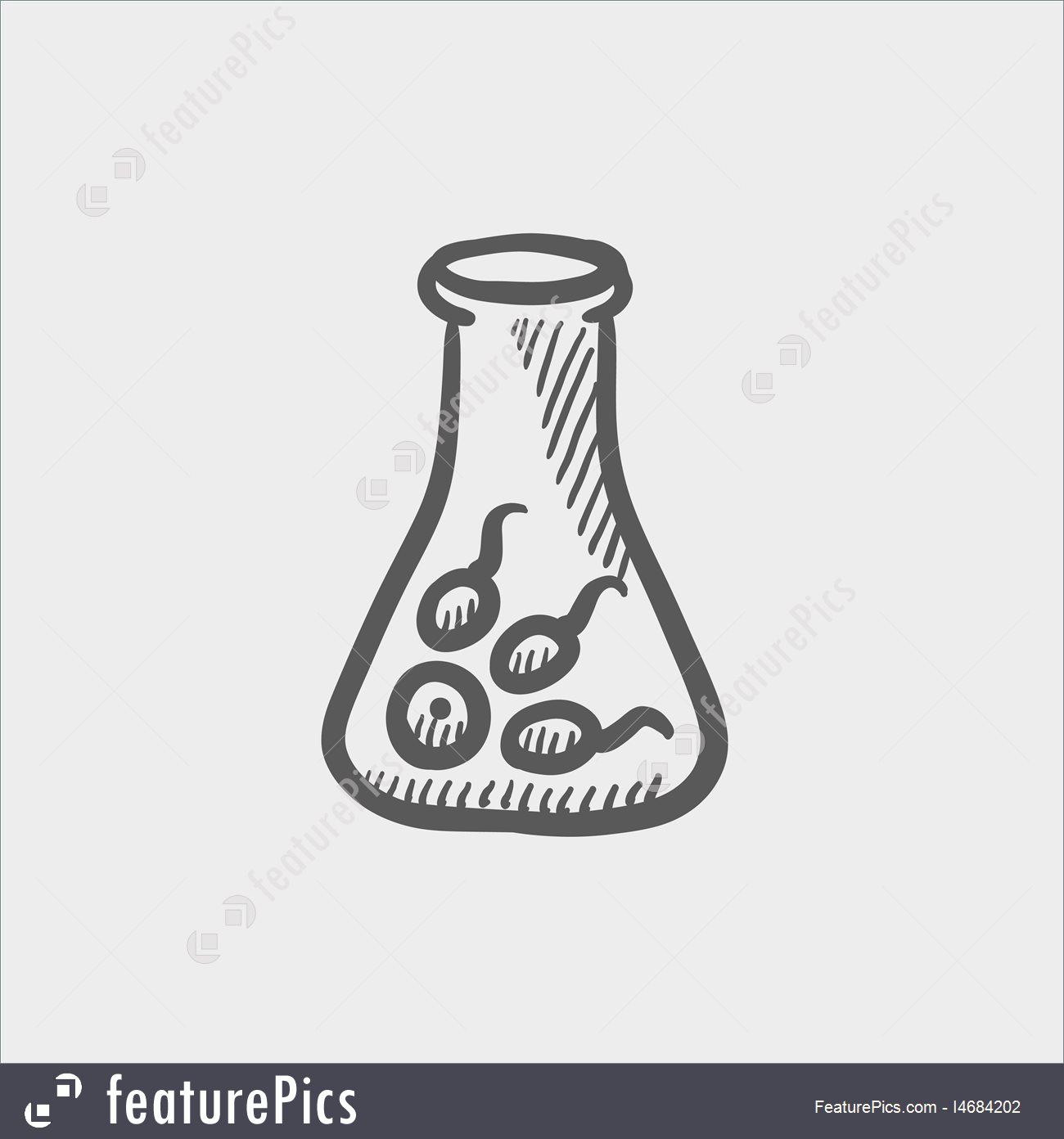 1300x1392 Chemical Bottle With Virus And Bacteria Sketch Icon Stock - Virus Sketch