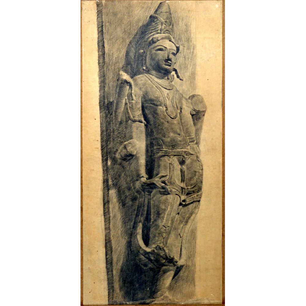 1000x1000 Lord Vishnu The God Of The Universe ( Pencil Sketch Artwork - Vishnu Sketch