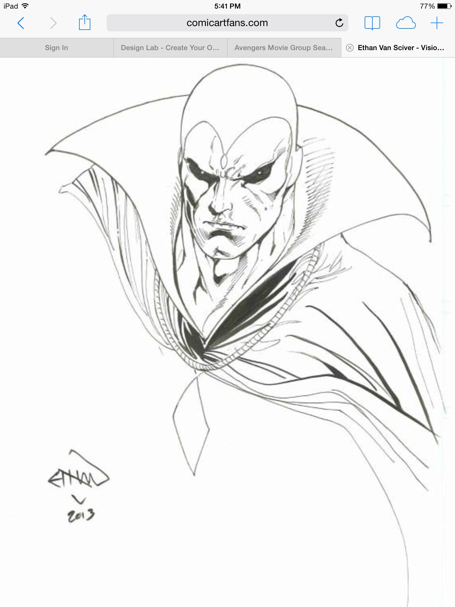 1536x2048 Vision Sketch By Ethan Van Sciver! Vision Of The Avengers Art - Vision Sketch