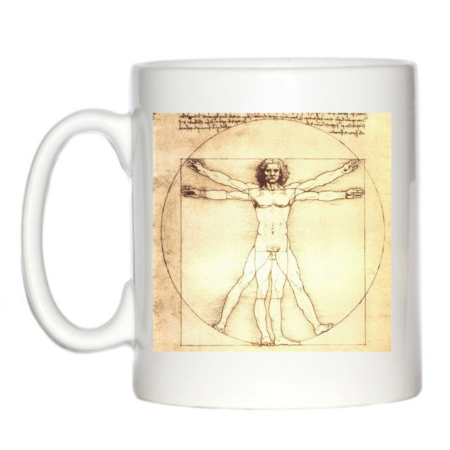 640x640 The Vitruvian Man Mug Leonardo Da Vinci Famous Sketch Vitruvius - Vitruvian Man Sketch
