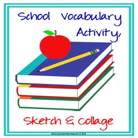 475x475 School Vocabulary Activity, Sketch And Collage Educents - Vocabulary Sketch