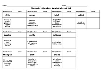 350x270 Journeys Reading - Vocabulary Sketch