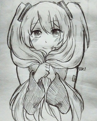 Vocaloid Sketch at PaintingValley.com | Explore collection of Vocaloid ...