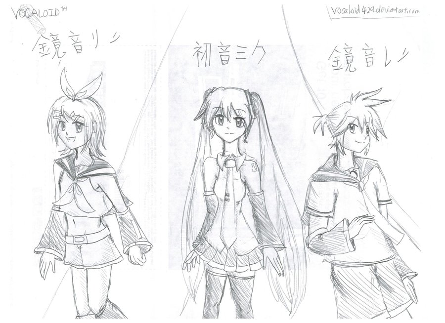 900x654 Vocaloid Sketch.. By Vocaloid429 - Vocaloid Sketch
