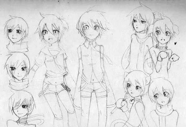 600x409 Vocaloid Sketch Dump By Muzicfan7 - Vocaloid Sketch