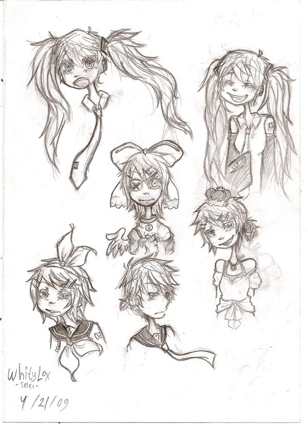 600x827 Vocaloid Sketch 1 By Rockafiller - Vocaloid Sketch