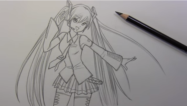 634x359 Drawing Art - Vocaloid Sketch