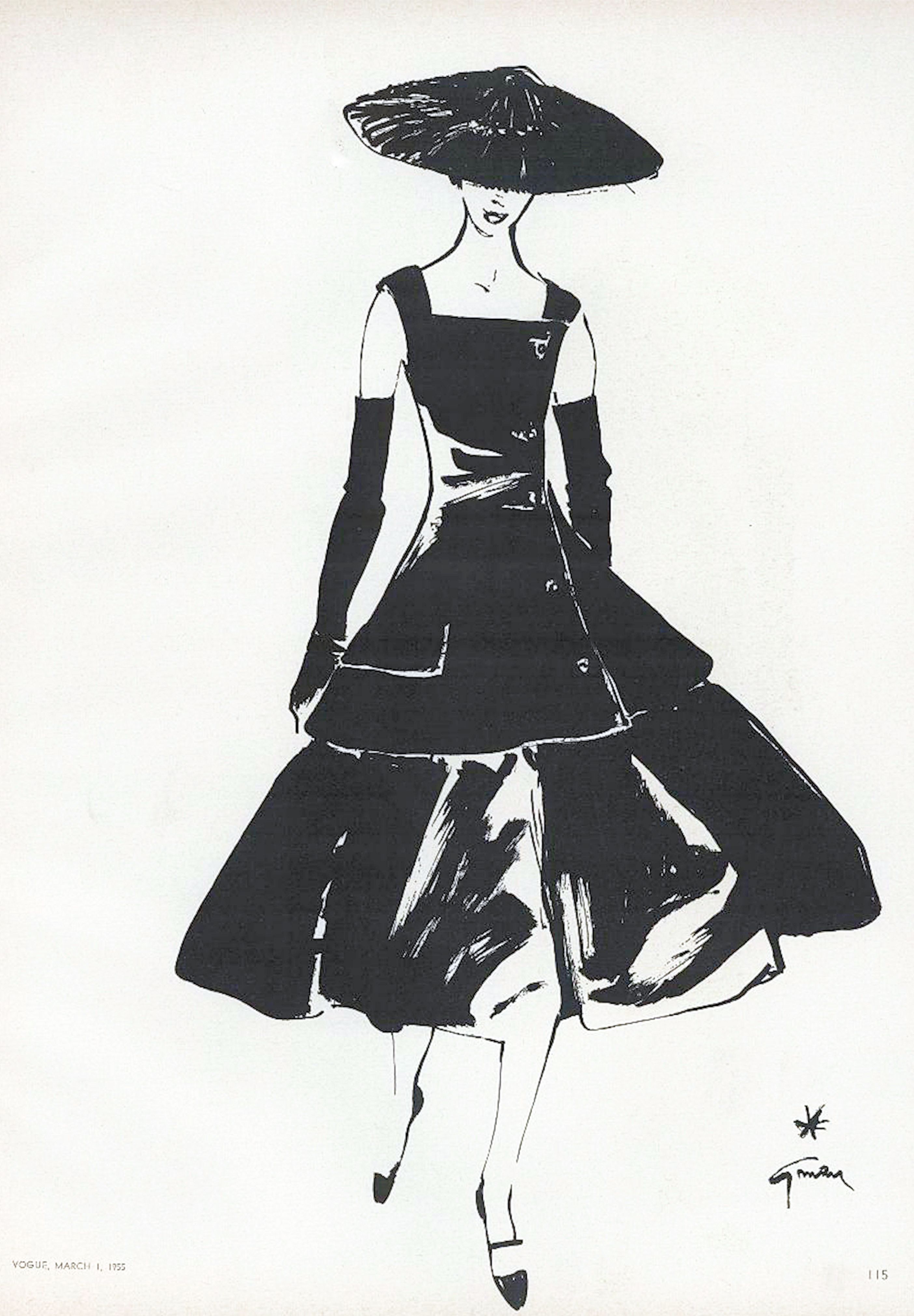 2808x4044 Rene Gruau, For Christian Dior - Vogue Sketches