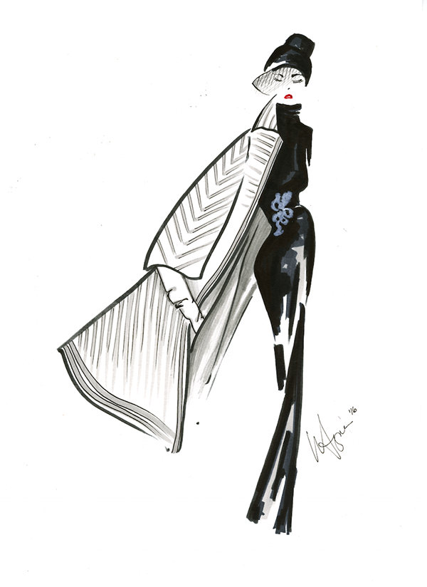 600x824 Vogue Illustrations On Fit Portfolios - Vogue Sketches