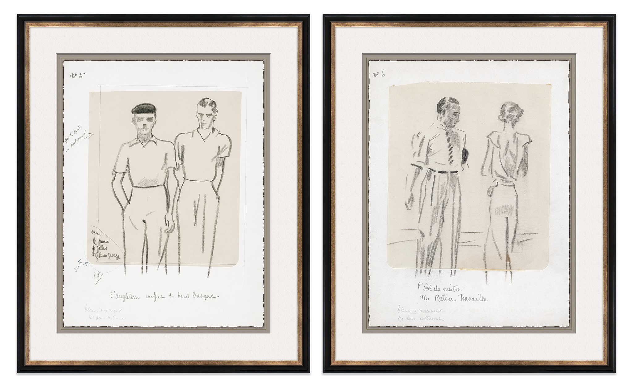 2048x1254 Vogue Magazine, French Fashion Sketches, Eduardo Benito - Vogue Sketches