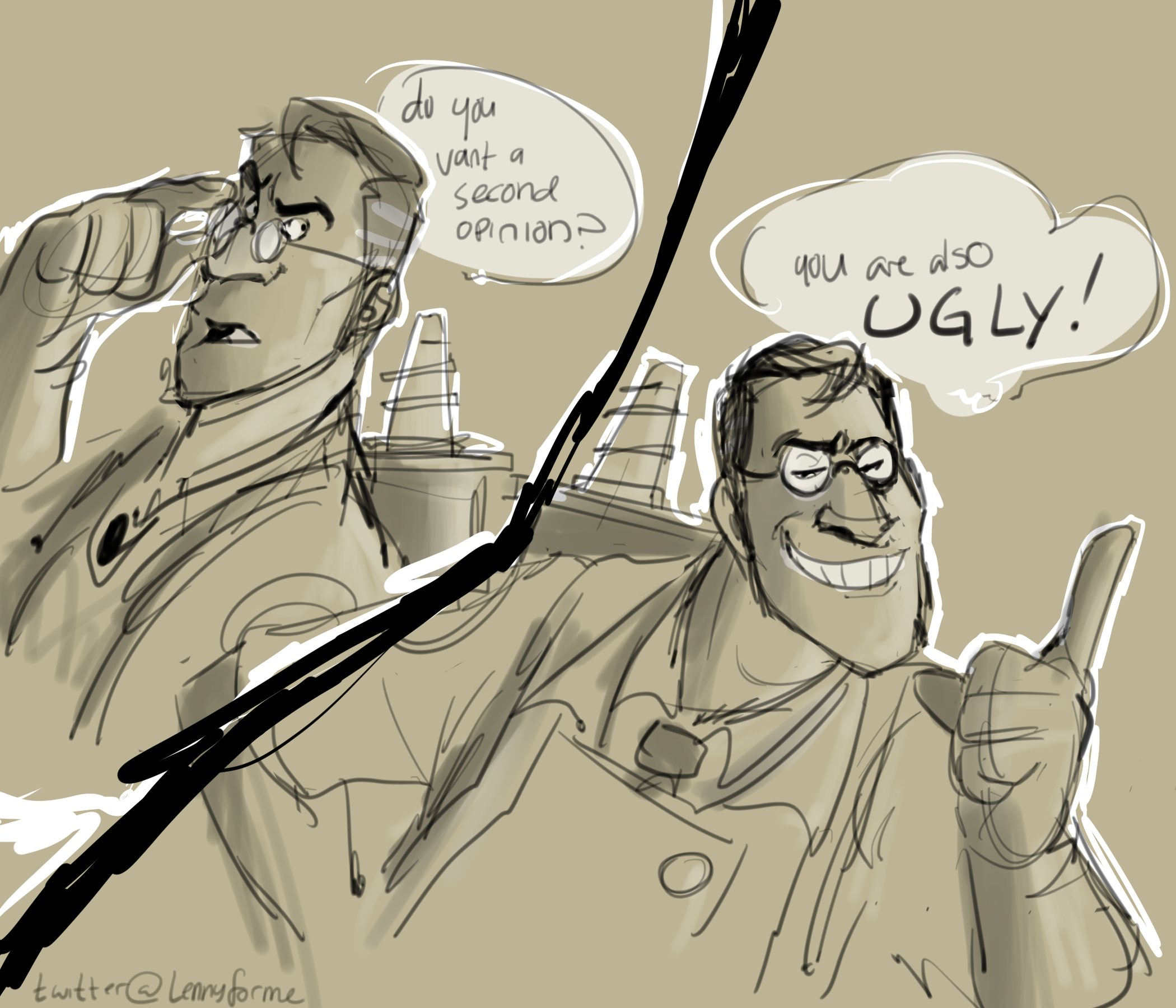 2100x1800 For Some Reason This One Voice Line Has Been Stuck In My Head All - Voice Sketch