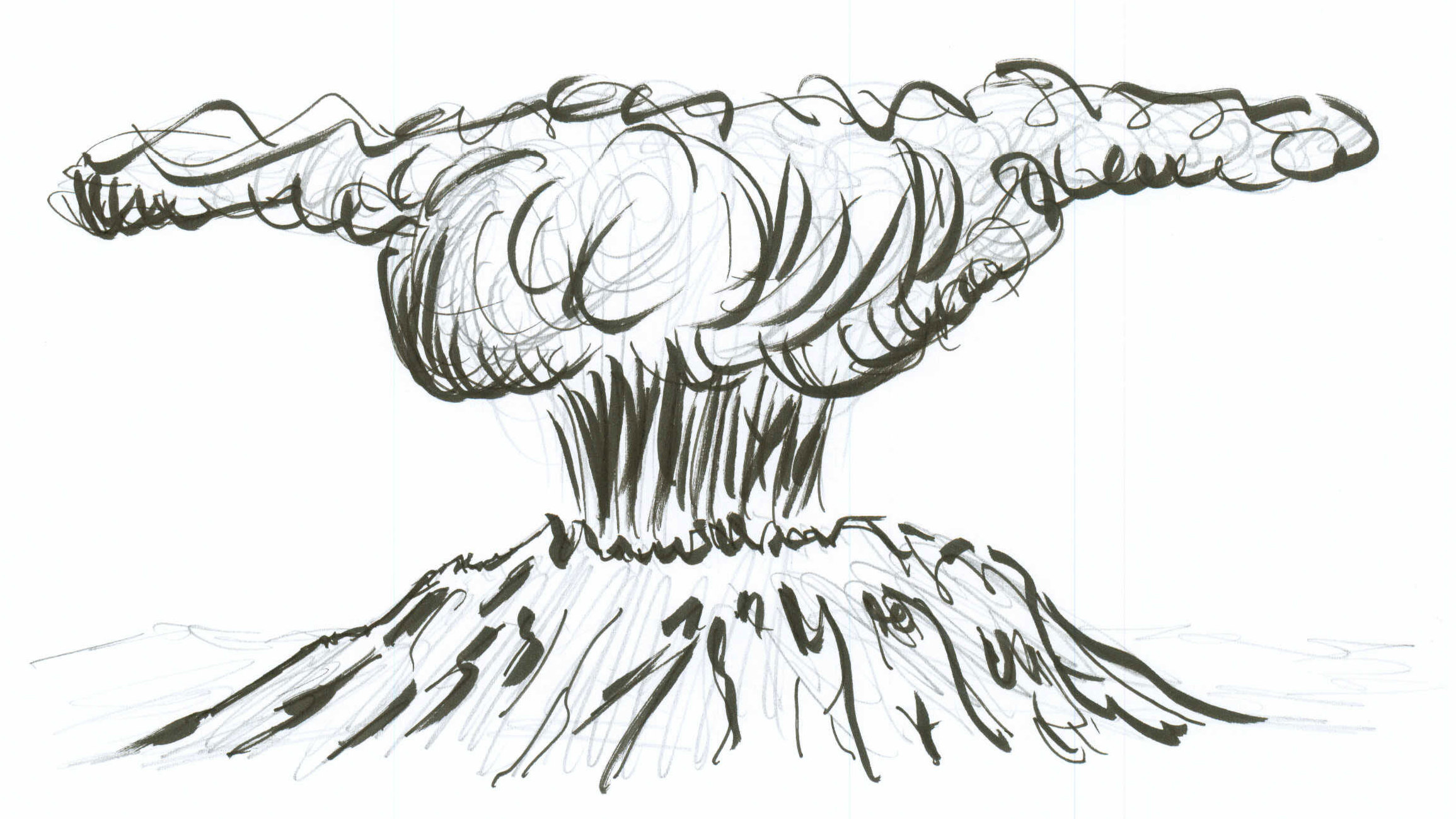 2310x1299 How Human Beings Almost Vanished From Earth In 70,000 B.c. - Volcano Eruption Sketch