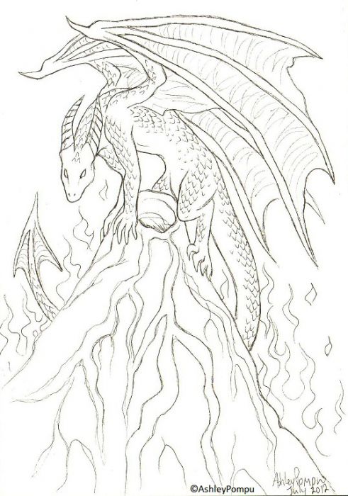 491x700 Sketch Fest! - Volcano Sketch