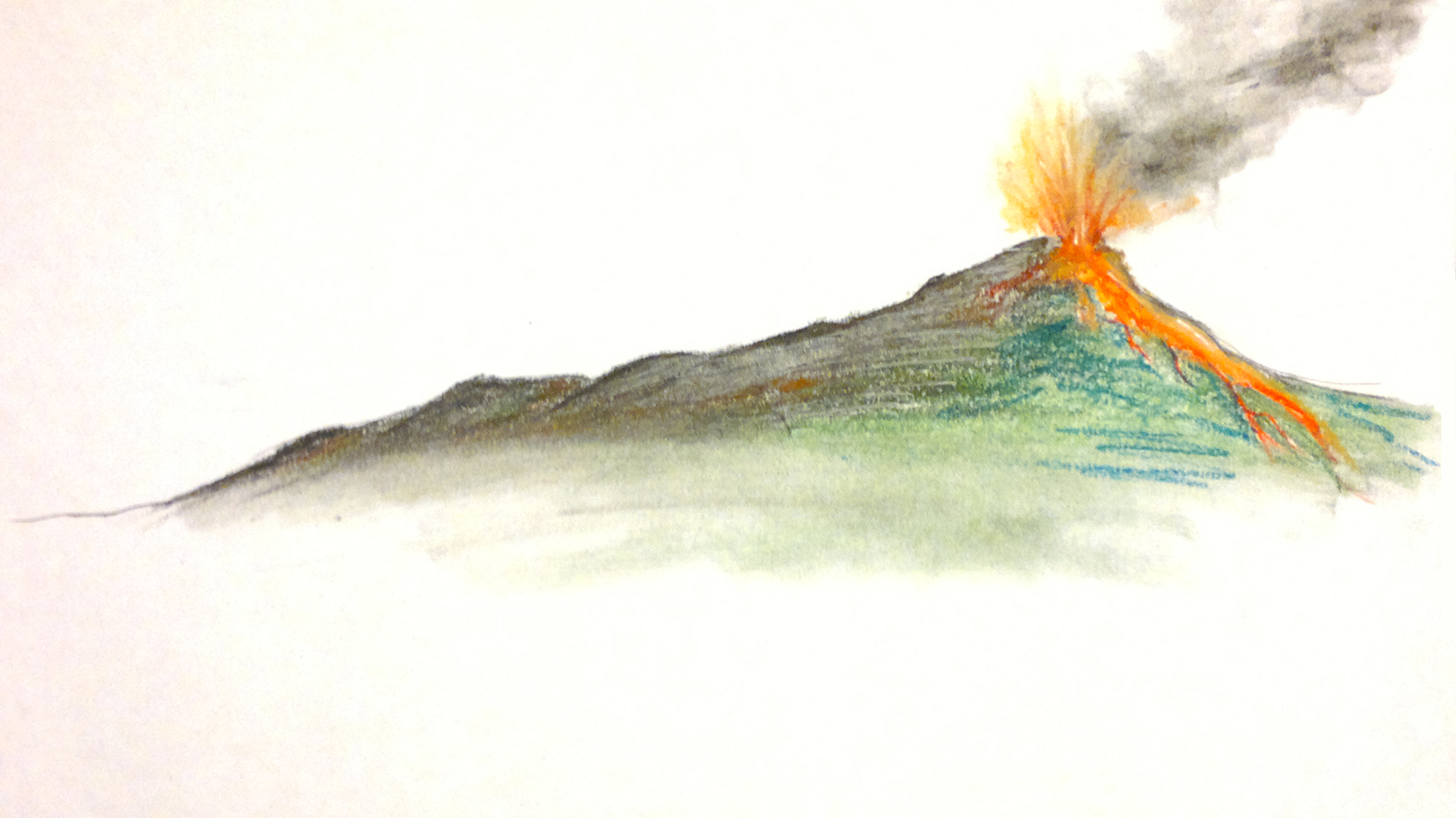 4000x2248 Volcano Sketch Karim Jamal Eddine - Volcano Sketch