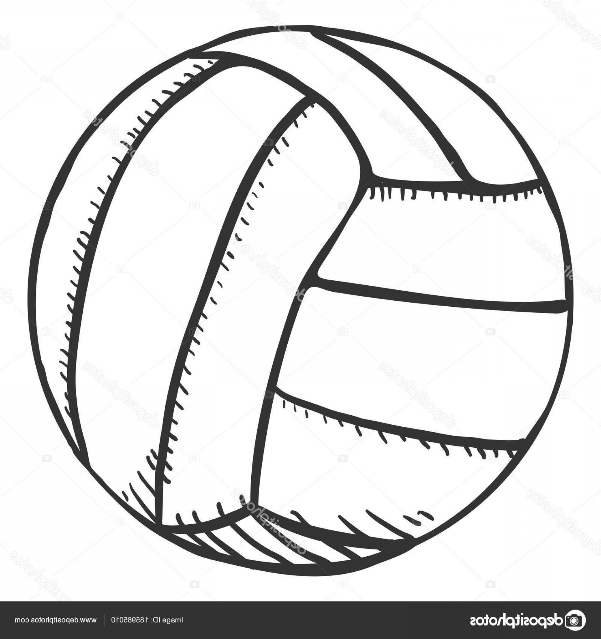 Volleyball Ball Sketch at PaintingValley.com | Explore collection of ...