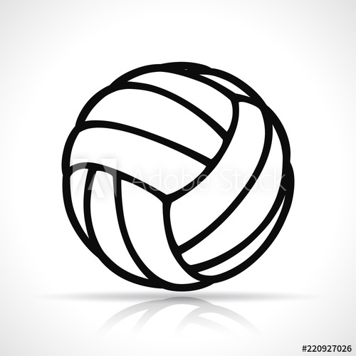 500x500 Vector Volleyball Ball Black Icon - Volleyball Ball Sketch