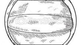 280x158 Volleyball Ball Clipart Black And White All About Clipart - Volleyball Ball Sketch