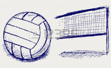 450x277 Volleyball Clipart Sketch 2 - Volleyball Ball Sketch
