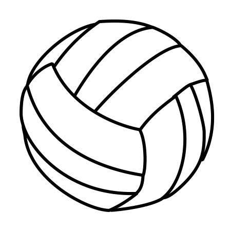 450x450 Drawing A Cartoon Volleyball Volleyball Volleyball - Volleyball Ball Sketch