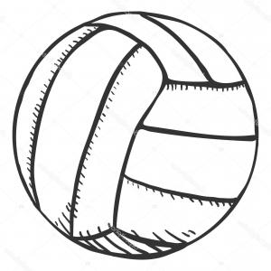 300x300 Stock Illustration Volleyball Court With Perspective Setter - Volleyball Court Sketch