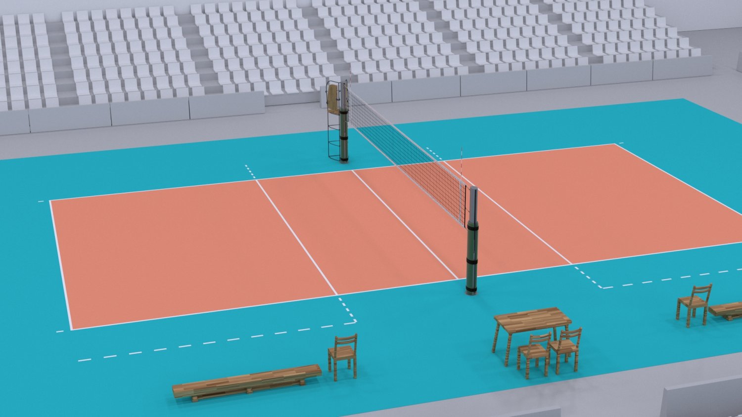 Volleyball Court Sketch at PaintingValley.com | Explore collection of ...