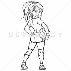 236x236 48 Best Volleyball Clip Art Images Clipart Images - Volleyball Player Sketch