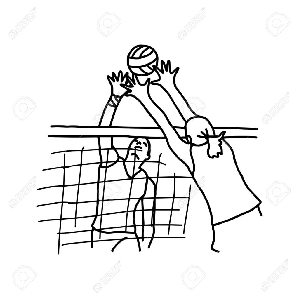 1024x1024 72273110 Volleyball Player Vector Illustration Sketch Hand Drawn - Volleyball Player Sketch