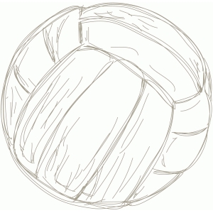 300x300 Silhouette Design Store - Volleyball Sketch