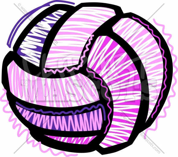 590x522 Volleyball Sketch Clipart Graphic Vector Logo - Volleyball Sketch