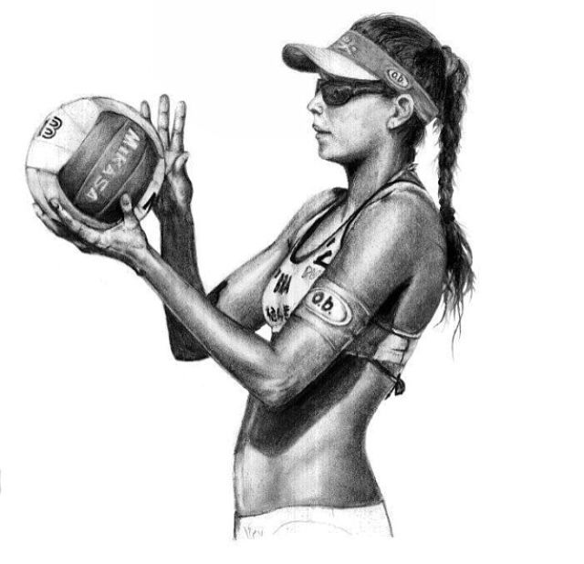 640x618 Beach Volleyball Sketch Pride Beach Volleyball And - Volleyball Sketch