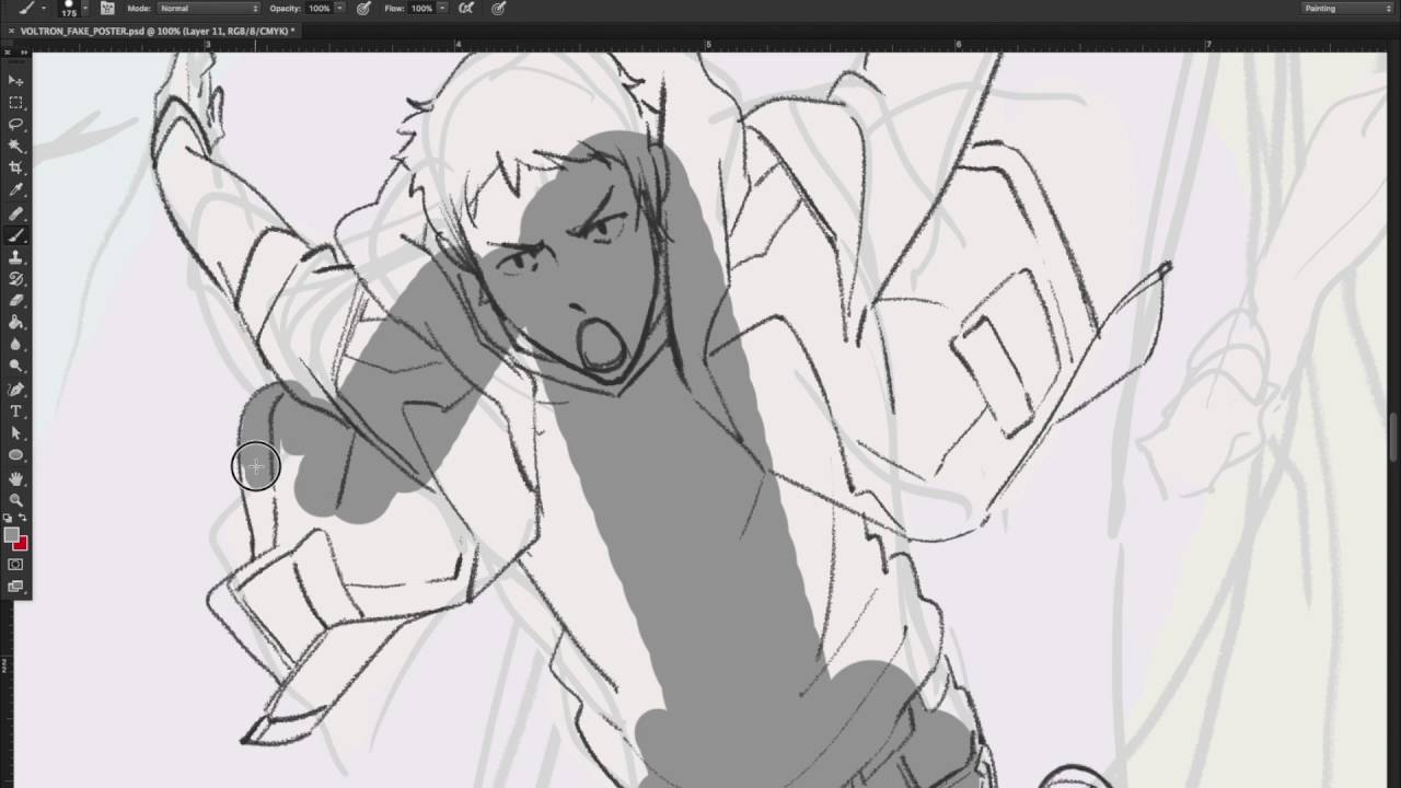 1280x720 Drawing Process - Voltron Sketch