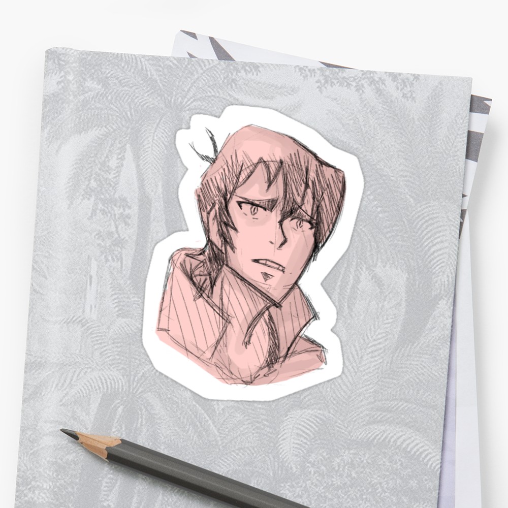 1000x1000 Keith Voltron Sketch (Sticker) Stickers By Joshmseaton Redbubble - Voltron Sketch