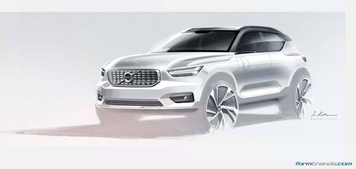 1200x570 Design Story Volvo Xc40 The Tough Little Robot - Volvo Sketch