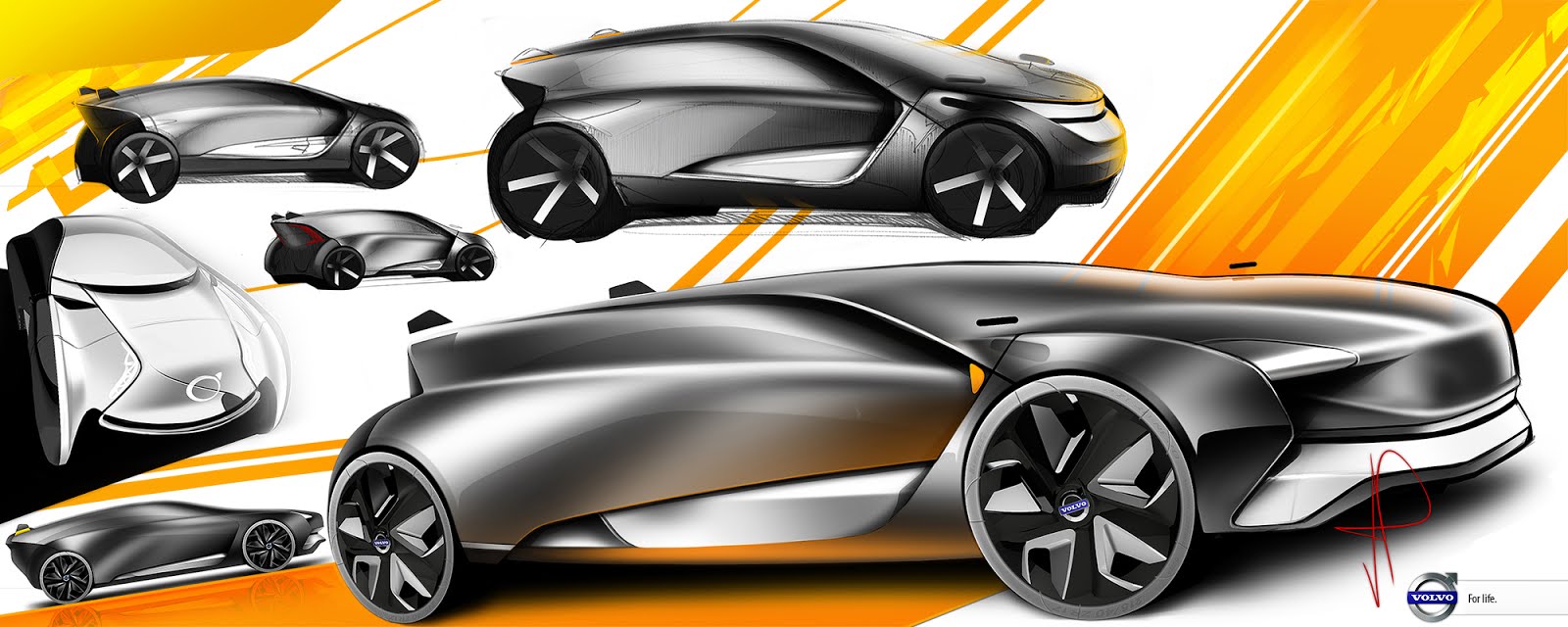 1600x640 Sketch Is Basis Of Everything ... Volvo Project - Volvo Sketch